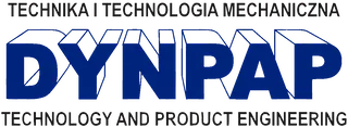 Logo DYNPAP - słowo Dynpap, nad nim tekst 'Technika i Technologia Mechaniczna'